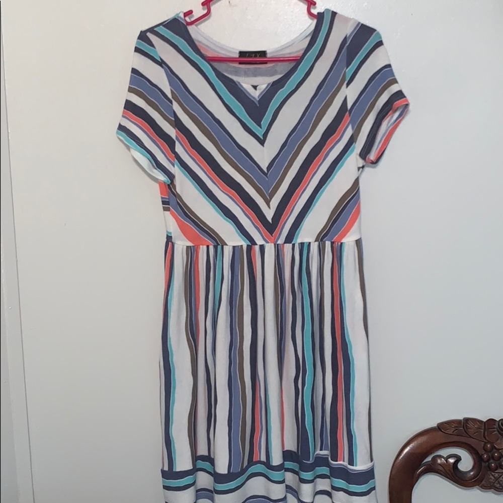 Different Color Striped Dress